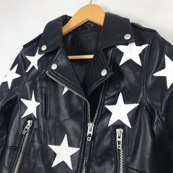 Blank NYC Star Detail Leather Biker Jacket - Picture 7 of 10